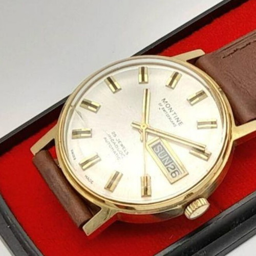 Montine Swiss Men's Watch 9K Gold Used Automatic Day Date