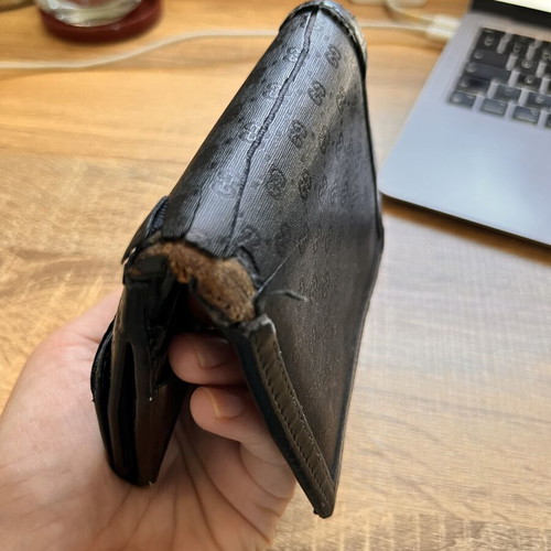 Gucci vintage wallet refurbished, black