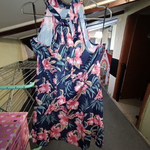 Shein summer mini dress like new, tropical floral print
