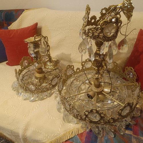 Chandelier set of 2 used, fully functional