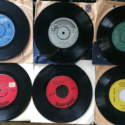 Pop singles used, pack of 6, 45 rpm