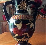  πήλινος αρχαιοελληνικός αμφορέας - επιτραπέζιο διακοσμητικό έργο τέχνης (αντίγραφο, αρχαία Ελλάδα)