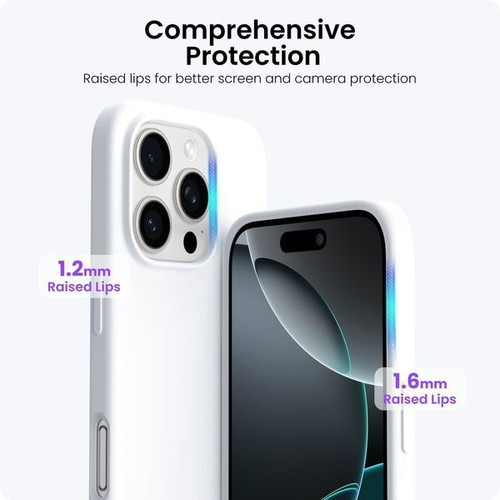 ORNARTO silicone case for iPhone 16 Pro, white