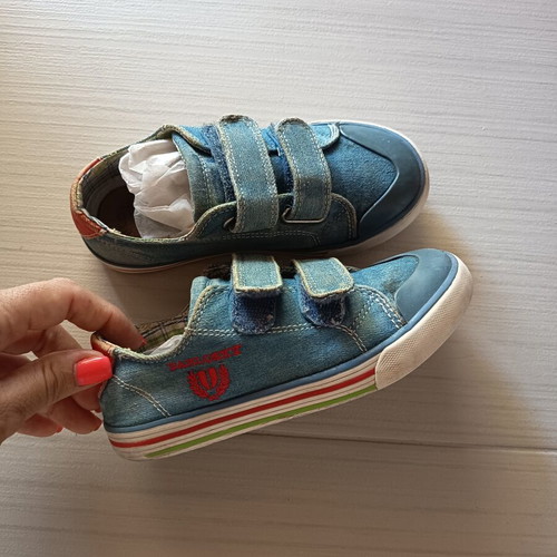 Pablosky sneakers size 29 used, blue jean canvas with leather insole