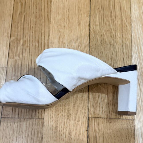 Carrano leather mules like new, black and white, size 38