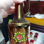 Σετ ποτηράκια λικέρ με καράφα vintage μεταχειρισμένο, 6 τεμάχια