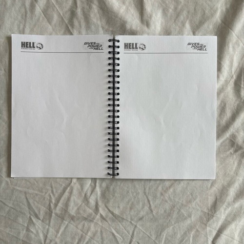 H3ll Energy Drink Spiral Notebook like new, 76 white pages