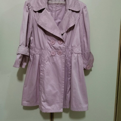 Benetton pink trench coat like new size M