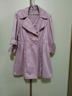 Benetton pink trench coat like new size M