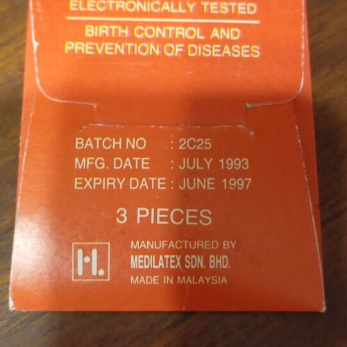 Retro condoms for collectors new in original packaging