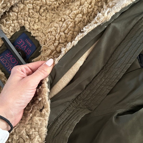 Alcott women's parka like new, size S, khaki with removable lining