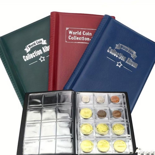 Coin storage album 120 slots, 4 colors