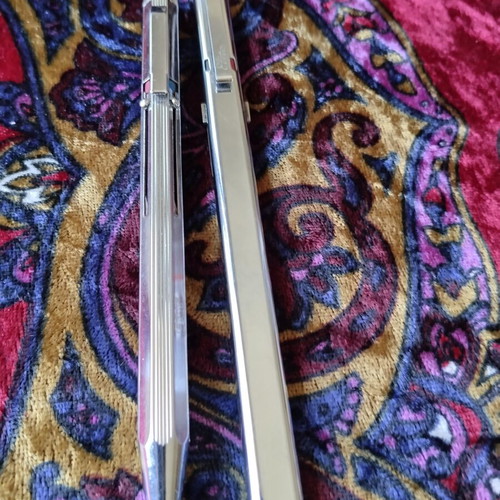Vintage metal pen set used, 4-color FAG and Elite dual-tip