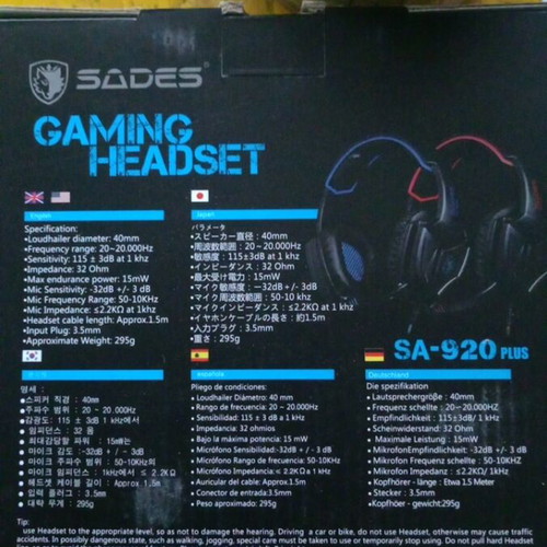 Sades Gaming Headset new, unopened in box
