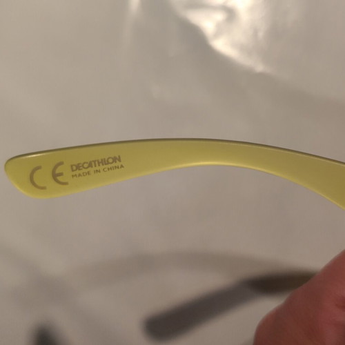 Decathlon children's sunglasses, black and yellow, 13cm