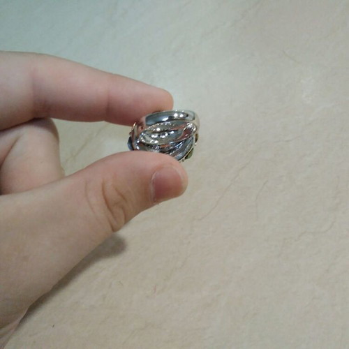 Women's ring with colorful sparkling stones, like new