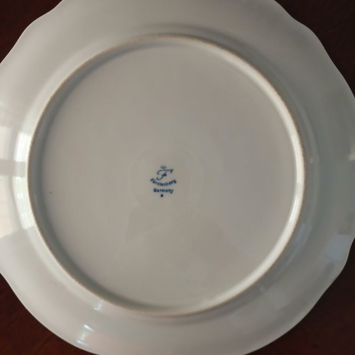 Furstenberg Germany porcelain set with Fragonard gold designs, vintage
