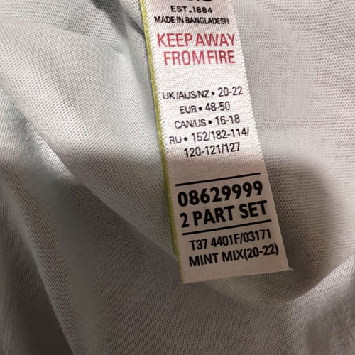 Marks & Spencer plus size blouses, pack of 2, pink and turquoise