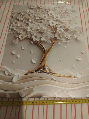 Tree canvas print 3D, 30cm width x 40cm height new