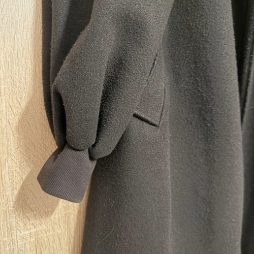 Lumina black coat long one size used without belt