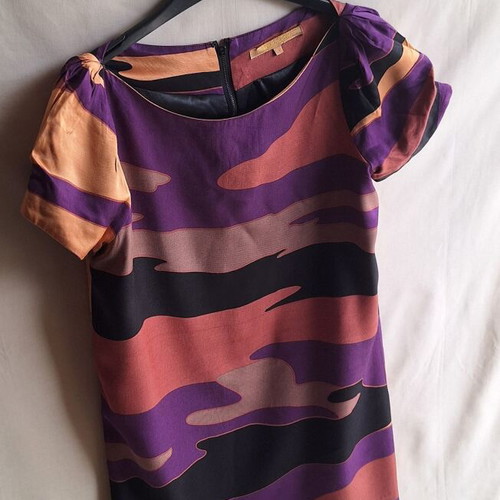 Silvian Heach Summer Mini Dress Artistic Camo Print S Like New