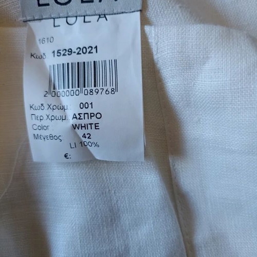 Lola white linen skirt evaze size 42 new with tag