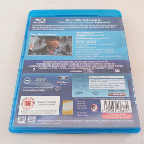 I, Robot Blu-ray used, science fiction with subtitles