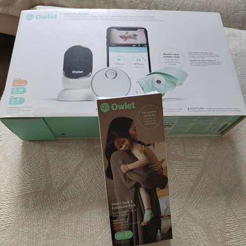 Owlet Monitor Duo with Extension Pack new, smart sock and HD camera