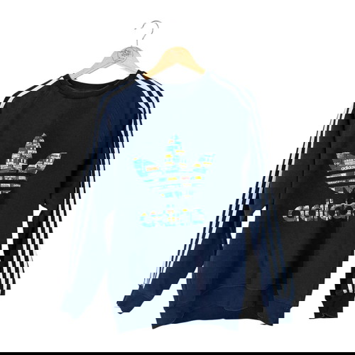 Adidas мъжки суитшърт Trefoil AJ6970 като ново, размер M, син