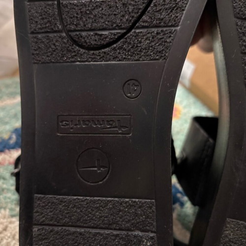 Tamaris leather sandals like new, black, size 41