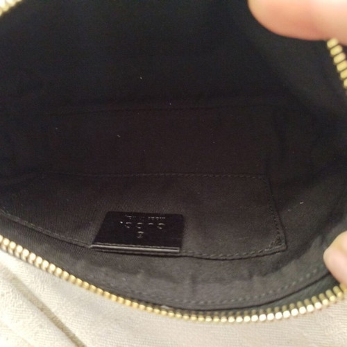 Gucci fabric wrist pouch like new, black