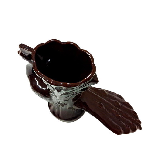 Vintage ceramic vase in the shape of a stylized peacock like new