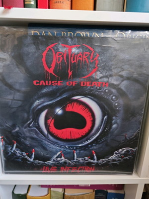 Obituary LP Live Infection Cause Of Death κόκκινο βινύλιο σαν καινούργιο, metal