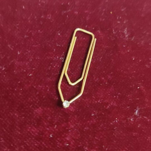 Gold 18K Tie Clip new, length 3.5cm