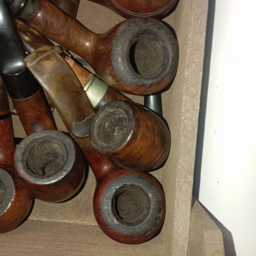 Vintage tobacco pipes collection used, set of 10