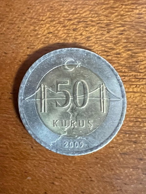 Τούρκικο νόμισμα 50 Κουρούς μεταχειρισμένο 2009-2022