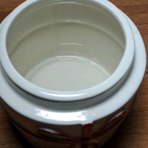 Ceramic box used by Vicko for various items
