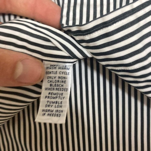 Ralph Lauren Black White Striped Dress Shirt XXL with Black Pony