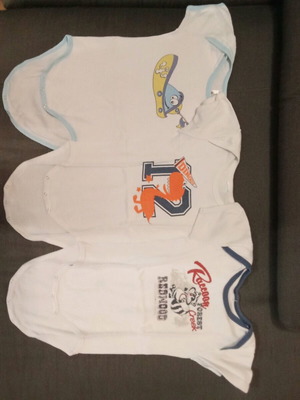 Minervaki cotton short-sleeve bodysuits used, 2-3 years, 98cm