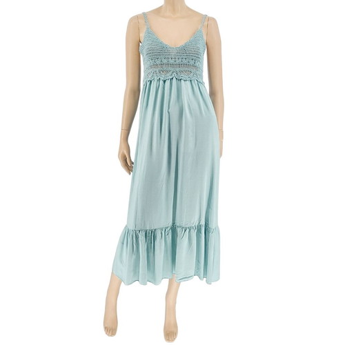 Double Six long dress turquoise new, one size with knitted bust