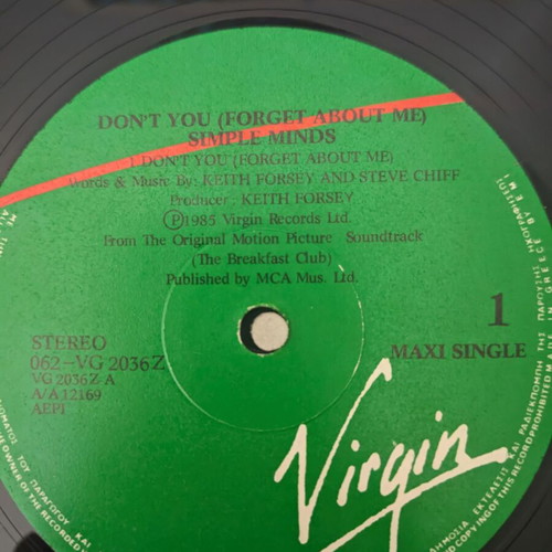 12" Simple Minds Don't You (Forget About Me) vinyl used