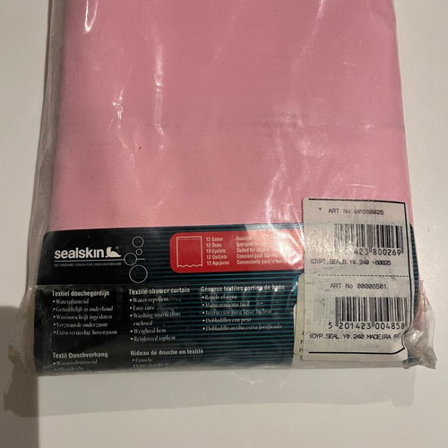 Sealskin pink shower curtain 240x200 like new