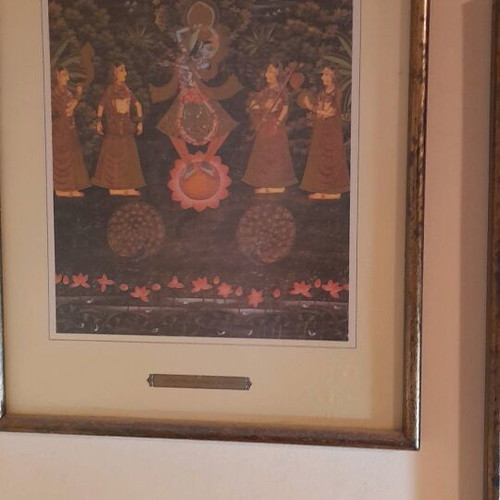Buddhist iconography like new, two silk screen prints