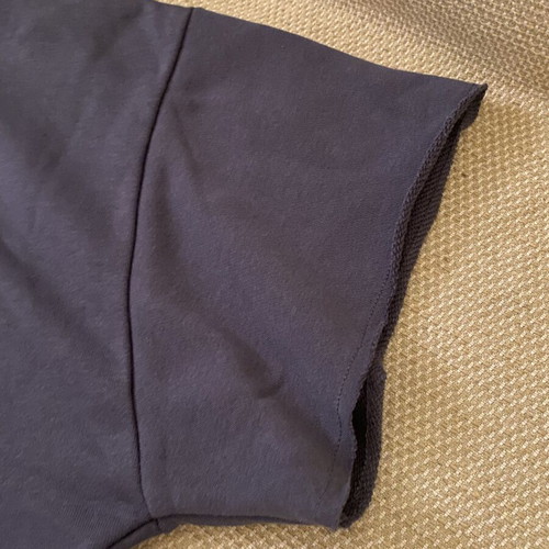 Under Armour short-sleeve hoodie like new, gray and purple, size M