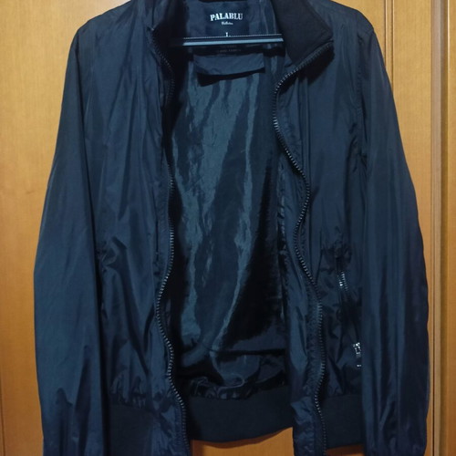 Men's jacket black size L like new slim fit