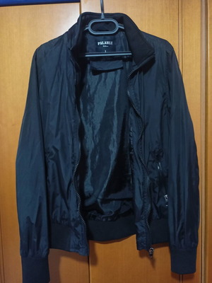 Men's jacket black size L like new slim fit