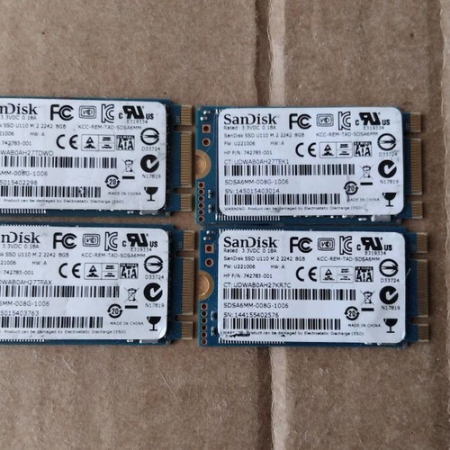 SanDisk SDSA6MM-008G-1006 SSD U110 M.2 2242 8GB SATA 6.0Gb/s pack of 4 like new