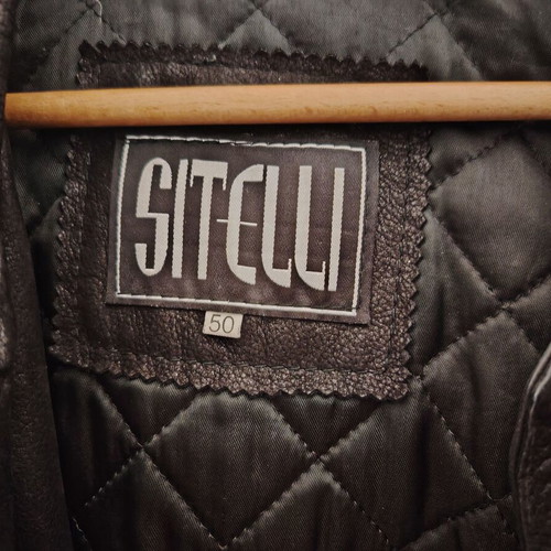 Sitelli men's leather jacket like new, size XXL, brown