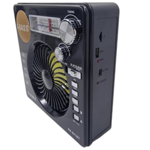 USB Rechargeable Fan Radio 500-3116 New