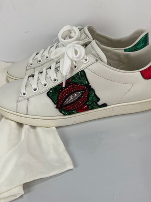 Gucci Ace leather sneakers very good condition, size 39-39.5, white